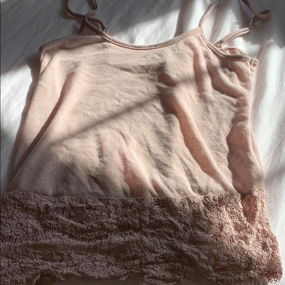 light pink lace tank